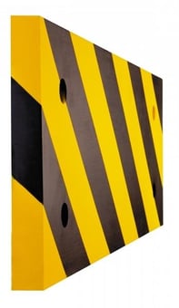 picture of TRAFFIC-LINE Column Protection Pads - Rectangular 500 x 200 x 20mm - for Round Columns - Yellow/Black - [MV-422.18.949]