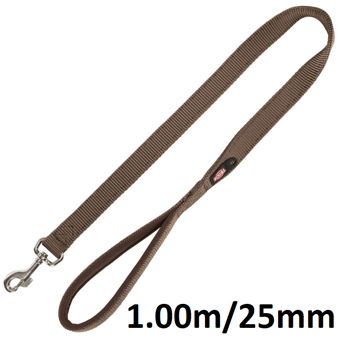 picture of Trixie Premium Dog Lead Hazelnut L-XL 1.00m/25mm - [CMW-TX200326]- (DISC-W)