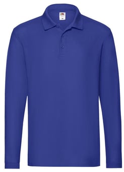 picture of Fruit of the Loom Men's Premium Long Sleeve Polo - Royal Blue - BT-63310-RBLU