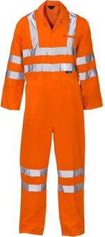 picture of Supertouch Hi Vis Polycotton Orange Coverall Trousers - ST-38481