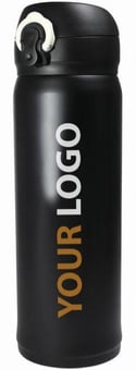 Picture of Branded With Your Logo - Thermic Vacuum Steel Flask - Black Colour - [IH-PC-C5625-BLACK] - (HP)