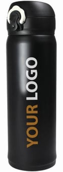 picture of Branded With Your Logo - Thermic Vacuum Steel Flask - Black Colour - [IH-PC-C5625-BLACK] - (HP)