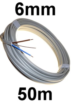 picture of Jaylow Cables Twin and Earth 6242Y Basec Electrical Cable Wire - 6mm Core - 50m Coil - [JYW-6242Y-6MM-50M]