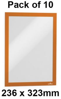picture of Durable Self-adhesive Infoframe Duraframe Orange A4 - 236 x 323mm - Pack of 10 - [DL-488209]