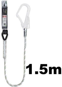 picture of Kratos Energy Absorbing Kernmantle Rope Lanyard - Scaffold Hook - 1.5 Mtr - [KR-FA3050215]