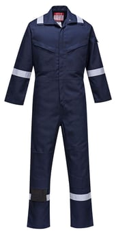 Picture of Portwest Bizflame Ultra Navy Blue Coverall - Regular Leg - PW-FR93NAR