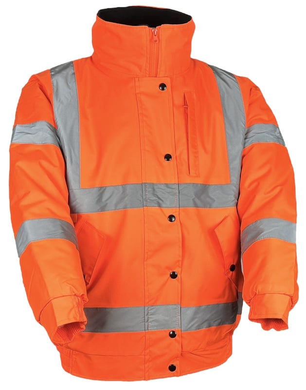 Waterproof Hi Vis Bomber Jacket Orange - BI-250 - (DISC-W)