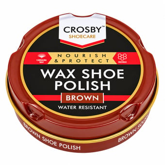 picture of Crosby Brown Wax Shoe Polish for Leather Shoes & Boots - 50ml - [OTL-317156]