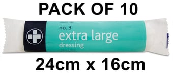 picture of No. 3 - Extra Large Dressing - Sterile - 24cm x 16cm - Pack of 10 - [RL-315-10]