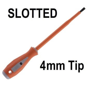 picture of Boddingtons - Premium Insulated Screwdriver - 0.8 x 4.0 x 100mm - Slotted - [BD-111340]