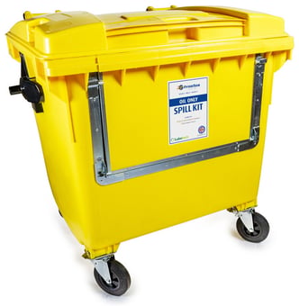 picture of FyterTech 1000L Oil Only Spill Kit - 4 Wheeled Bin Drop Front - [DA-27-1105]