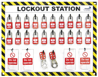 picture of Reece LSE304 Lockout Station - 20 x TT38RED - Fully Stocked - [RS-LSE304TT] - (LP)