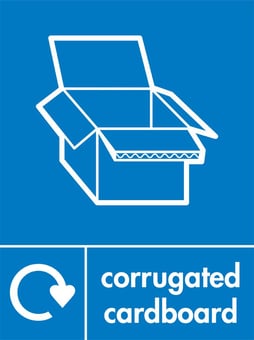 Picture of Recycling Signs - Corrugated Cardboard - 300 X 400Hmm - Rigid Plastic - [AS-WR22-RP]