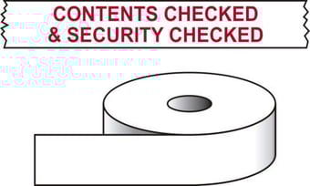 Picture of Spectrum Contents Checked & Security Sealed - Printed Tape 50mm x 66m - SCXO-CI-P0354