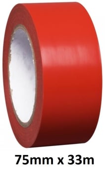 picture of PROline Tape 75mm Wide x 33m Long - Red - [MV-261.18.675]