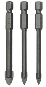 picture of Amtech 3 Piece Hex Tile and Glass Drill Bit Set - [DK-F0972]