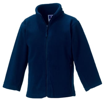 Picture of Russell Schoolgear Children's Full Zip Outdoor Fleece - French Navy Blue - BT-8700B-FNV