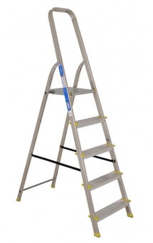 picture of BiGDUG Aluminium Step Ladder - 5 Tread - Closed Height 1710mm - [BDU-BDL5] - (LP)