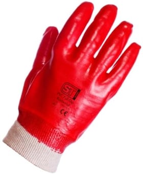 picture of Supertouch PVC Full Dip Knit Wrist Gloves - Pair - ST-23322 - (NICE)