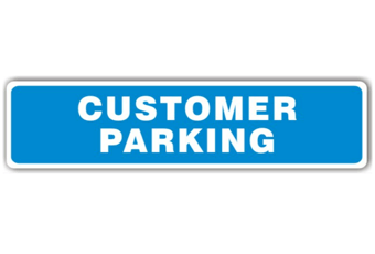 picture of Customer Parking Sign - 600 x 146mm - [PSO-MCP7576]