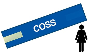 Picture of Blue - Ladies Pre Printed Arm band - COSS Controller Of Site Safety - 10cm x 45cm - Single - [IH-ARMBAND-B-C-W-S]