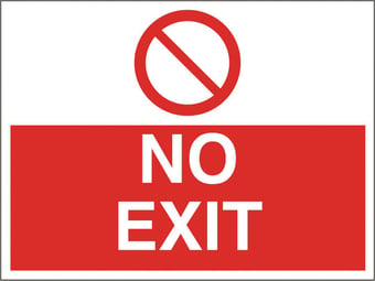 Picture of No Exit Sign LARGE - 600 x 450Hmm - Rigid Plastic [AS-PR117-RP]