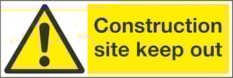 Picture of Construction Site Keep Out Sign - 600 x 200Hmm - Rigid Plastic - [AS-WA117-RP]
