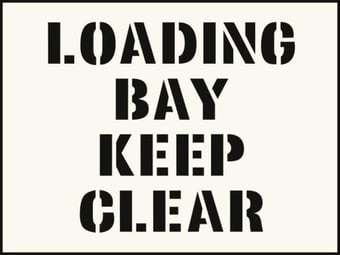 Picture of Load Bay Keep Clear Stencil (300 x 400mm)  - SCXO-CI-9532R