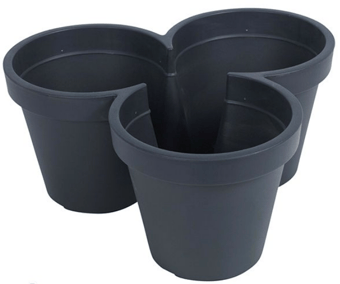 picture of Strawberry Planter Stackable Plant Pot Black - [PD-THW87-B]
