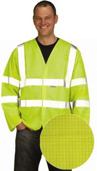 Protal FR and Anti-Static Hi Vis Long Sleeve Waistcoat with Velcro- YA-FRAS72V - (DISC-W)