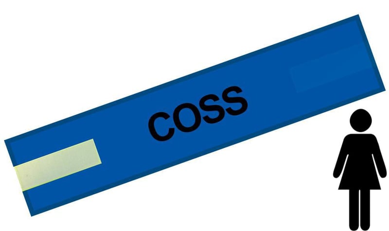 picture of Blue - Ladies Pre Printed Arm band - COSS Controller Of Site Safety - 10cm x 45cm - Single - [IH-ARMBAND-B-C-B-S]