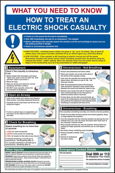 picture of Spectrum Safety Poster – Electric Shock – RPVC 400 x 600mm – SCXO-CI-14612