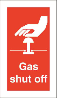 picture of Tye Tags - Gas Shut Off - 80 X 150Hmm (Pack of Ten) - Rigid Plastic - [AS-GC22-RP]