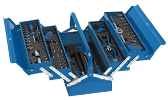 picture of Draper Tool Kit In Steel Cantilever Toolbox 126 Piece - [DO-48091]