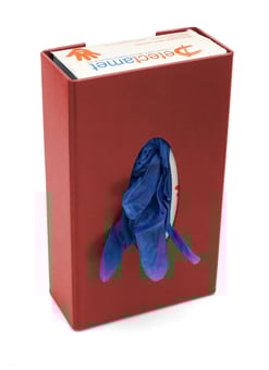 picture of Detectable Wall Mountable Enclosed Dispenser - Red - [DT-451-A156-P03]