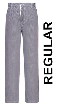 picture of Portwest C079 - Chef's Bromley Trousers - Blue Check - Regular Leg - PW-C079CHR