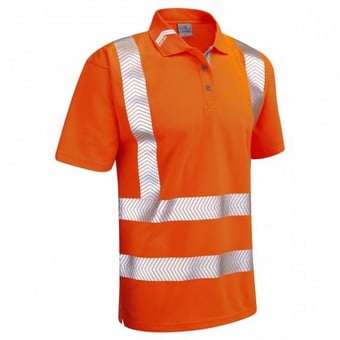 picture of Broadsands - Orange Coolviz Ultra Polo Shirt - LE-P09-O