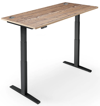 picture of Yo-Yo DESK PRO 2+ Black Frame with Timber Desk Top - YYO-YD-PRO-2P-B/1200700TIM