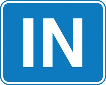 picture of Parking & Site Management - IN Sign - Class 1 Ref  BSEN 12899-1 2001 - 600 x 450Hmm - Reflective - 3mm Aluminium - [AS-TR23-ALU]