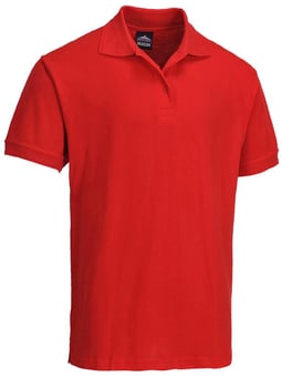 picture of Portwest - Naples Polycotton Polo Shirt - Red - PW-B210RER