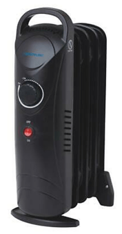 picture of Pro-Elec PELL0204-UK Oil Filled Radiator - 650W 5 Fin - Black - [CP-HG01185]