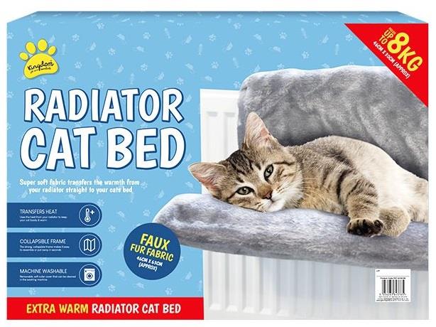 Kingdom Faux Fur Cat Radiator Bed 46cm x 30cm - [PD-PET4378OB]