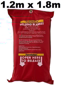 picture of FlameDefend - Welding Curtain - 1.2m x 1.8m - Metal Rings Included - [SGI-WB-027-12X18] - (DISC-W)