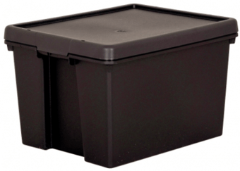Picture of Wham Bam Heavy-Duty Recycled Storage Box - 45L - 320h x 400w x 500d mm - Black - [BDU-WBWMR45]