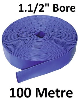 picture of 100 Metre 1 1/2" Bore - High Pressure Layflat Hose - 22kg - [HP-HPLFL112/100]