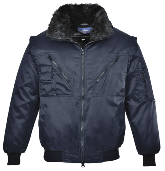Picture of Portwest PJ10 4 in 1 Pilot Jacket Navy Blue - PW-PJ10NAR