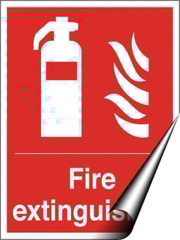 picture of Fire Extinguisher Sign LARGE - 300 X 400Hmm - Self Adhesive Vinyl - [AS-FI8-SAV]