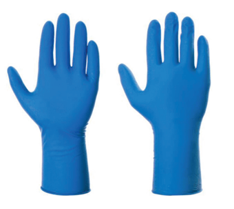 Picture of Supertouch High Risk Medical Grade Latex Disposable Gloves - Size M - Box of 25 Pairs - EN455 - Blue - [ST-10411] - (DISC-W)