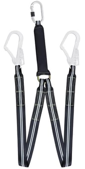 Picture of Kratos Flame Resistant Forked Energy Absorbing Webbing Lanyard - 1.5 mtr - [KR-FA3040215]