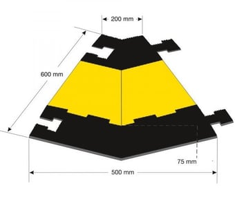 picture of TRAFFIC-LINE Cable/Hose Protection Ramp Large - Angled Section - Right - [MV-279.26.562]